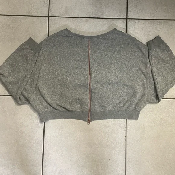 Nike Air Heather Gray Sweatshirt with Gold Logo - Picture 5 of 6